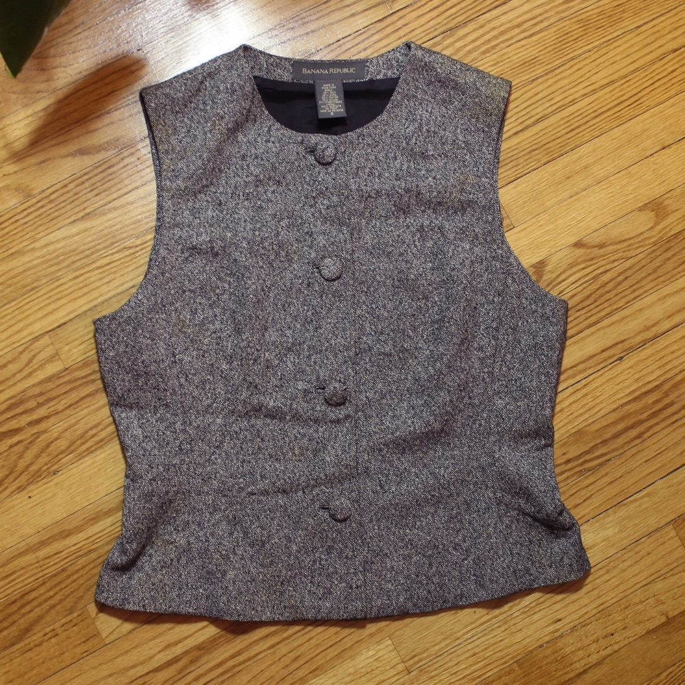 Vintage Banana Republic Heather Grey Vest